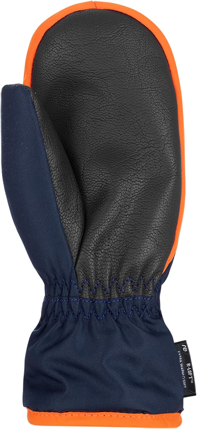 Reusch Unisex Baby Ben Mitten Handschuhe Dress Blue/Orange Popsicle 3, Dress Blue/Orange Popsicle 3