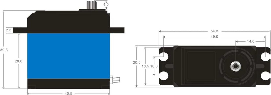 LW-30MG 30kg wasserdicht Kupfer/Aluminium Getriebe Teil-Metallgehäuse doppelt kugelgelagert Digital