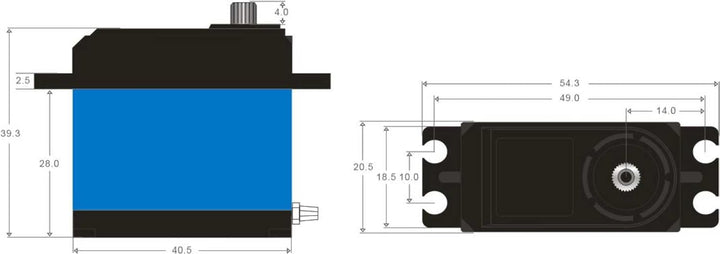 LW-30MG 30kg wasserdicht Kupfer/Aluminium Getriebe Teil-Metallgehäuse doppelt kugelgelagert Digital