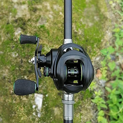 1PCS Angelrolle, Eva Spinnrollen für die Linke/rechte Hand HL Metal Baitcasting Angelrolle Angelzube