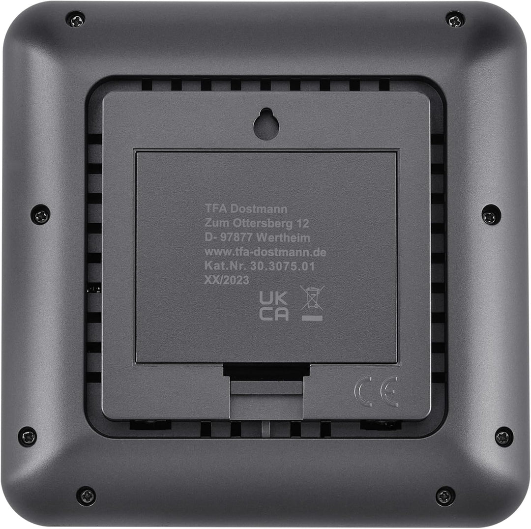TFA Dostmann Thermo-Hygrometer mit 3 Sendern Klima@Home2, 30.3075.01, Temperatur/Luftfeuchtigkeit in
