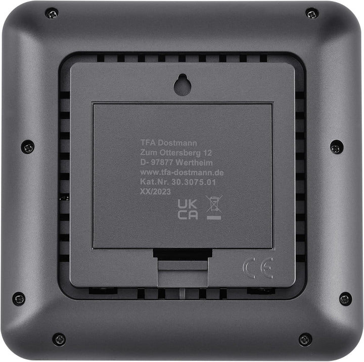 TFA Dostmann Thermo-Hygrometer mit 3 Sendern Klima@Home2, 30.3075.01, Temperatur/Luftfeuchtigkeit in