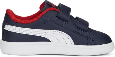 PUMA Unisex Baby Smash 3.0 L V Inf Sneaker 20 EU Puma Navy Puma White For All Time Red, 20 EU Puma N