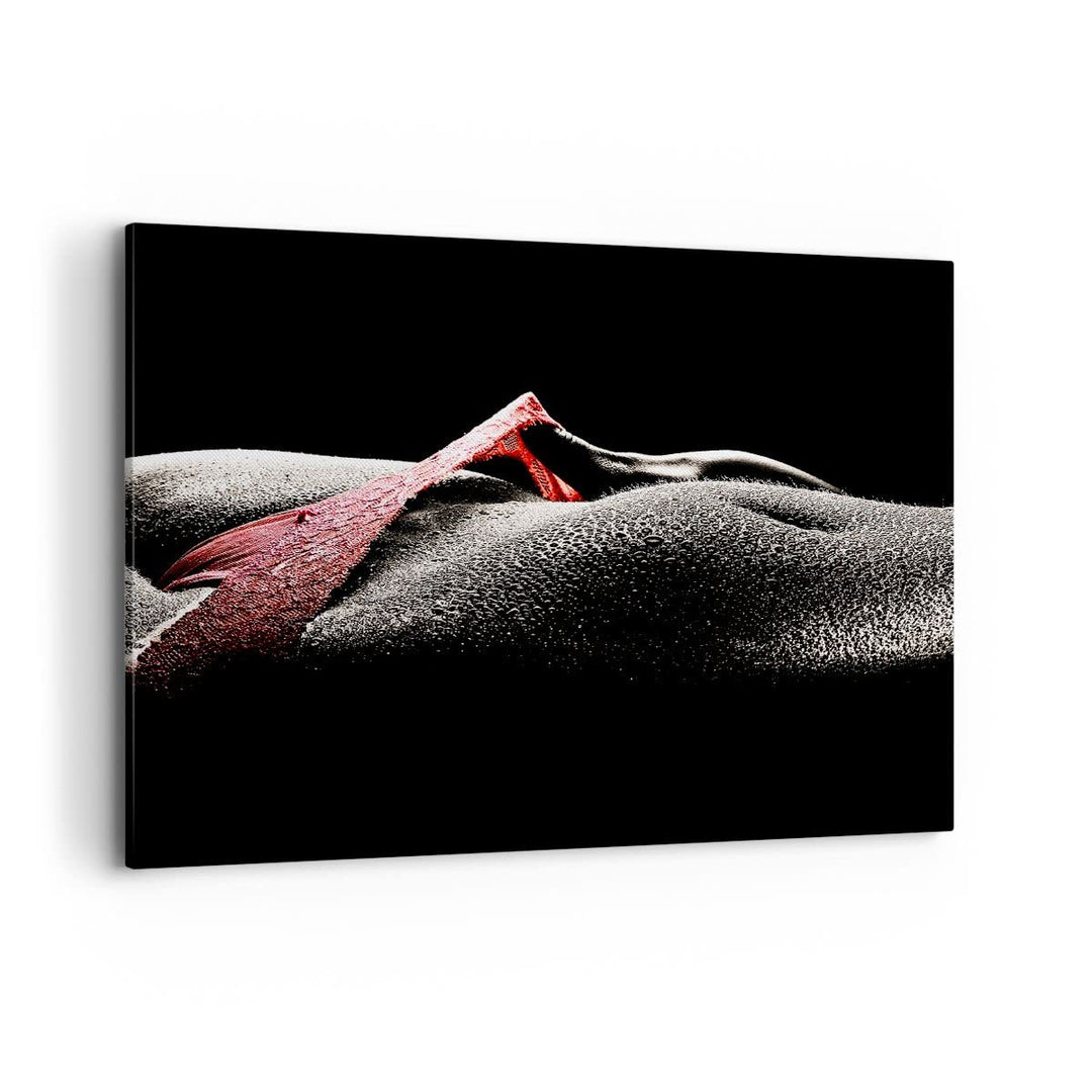 Bilder auf Leinwand 100x70cm Leinwandbild Körper weibliches Modell Wassertropfen Gross Wanddeko Bild