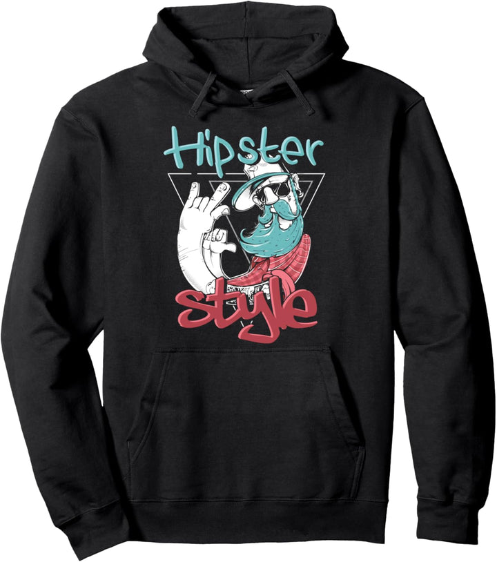 Hipster Stil Urbaner Lebensstil Moderne Subkultur Bärtig Pullover Hoodie