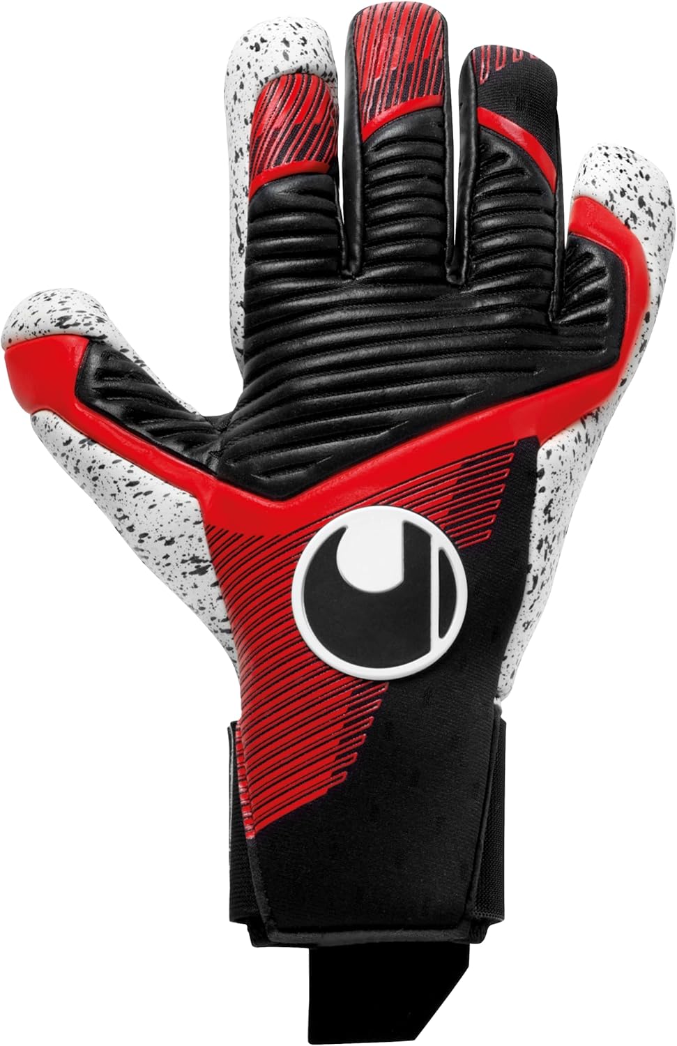 uhlsport Unisex Jugend Powerline Supergrip+ Hn Fussball Torwarthandschuhe 7.5 schwarz/rot/weiss, 7.5