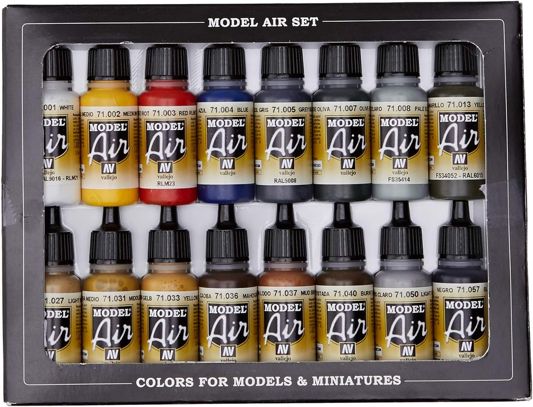 Acrylicos Vallejo 071178 Modellbausatz, verschieden & Vallejo Air Sprühlackverdünner, 200 ml Modellb