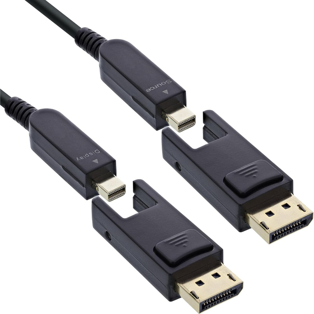 InLine DisplayPort 1.4 AOC Kabel, 8K 4K, 240Hz, abnehmbare Stecker, Länge 20m, 17220O, 20m