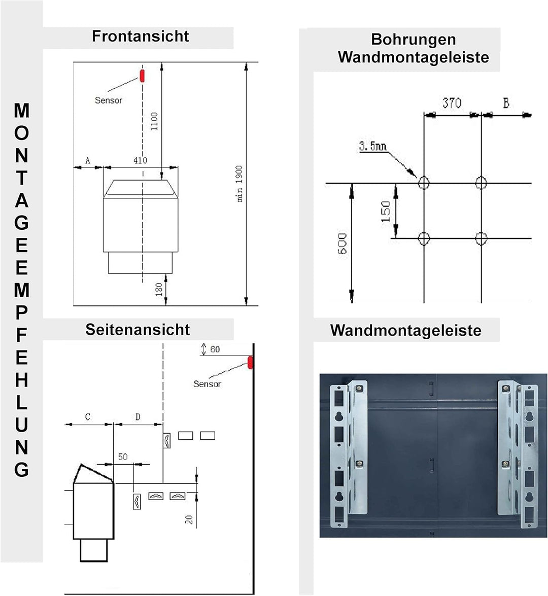 vanvilla Saunaofen 6 KW / 380V, Sauna Ofen inkl. Aussensteuerung