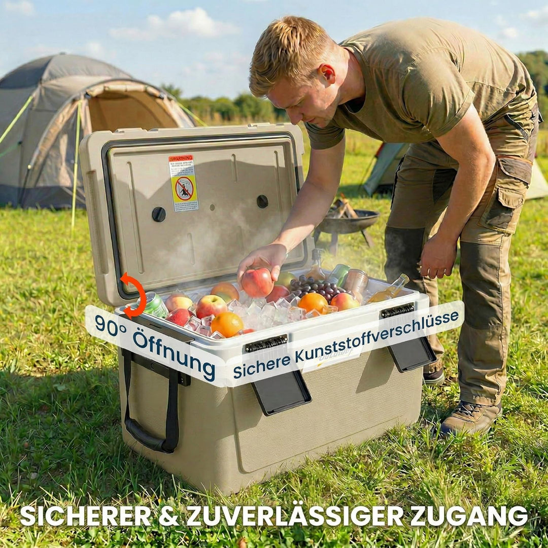 Outsunny Kühlbox 42,6L Grosse Passive Thermobox bis zu 72 Std. Kühlung, mit PU-Vollschaumisolierung