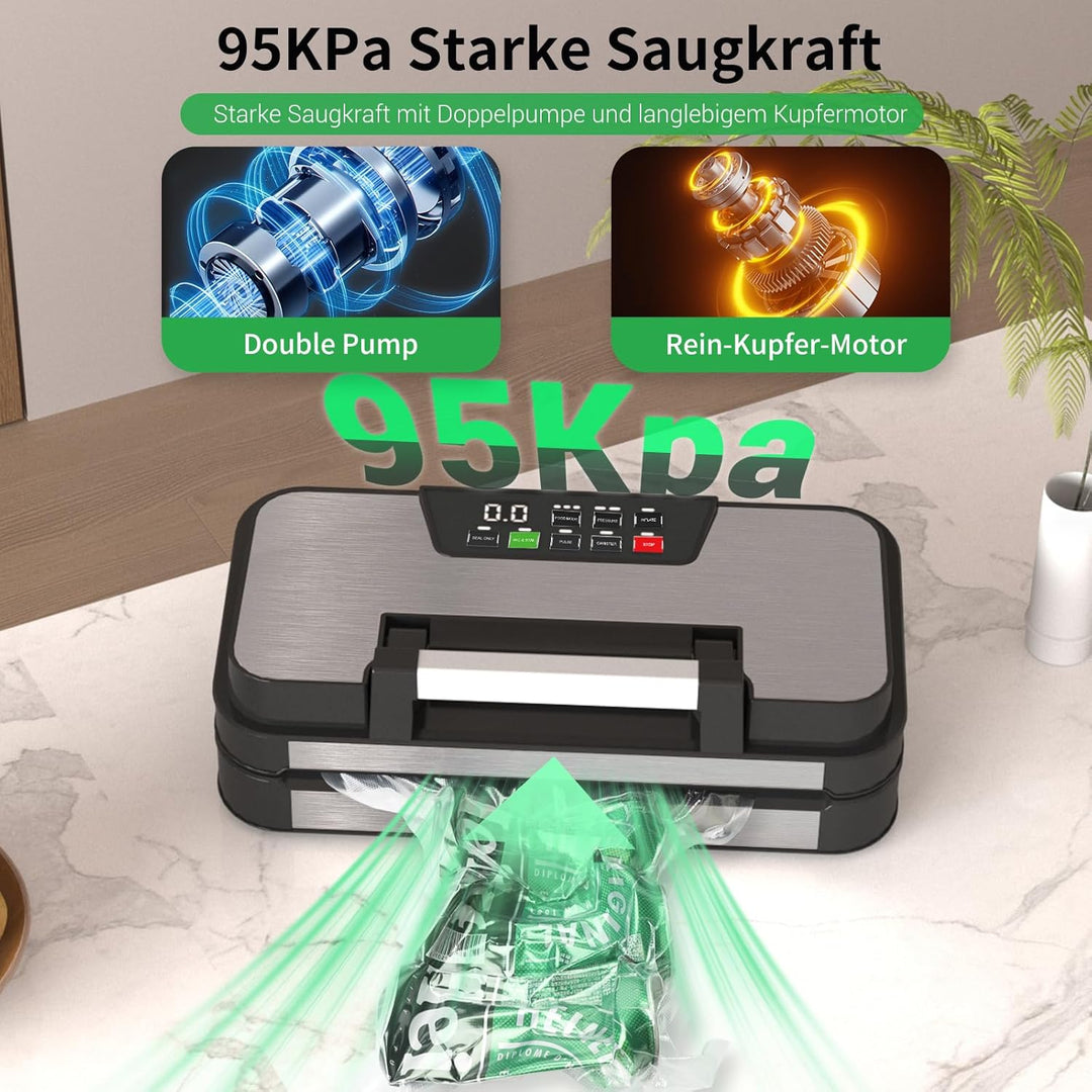 Heisssiegelgerät für die Konservierung von Snacks und die Lagerung von Lebensmitteln (Stainless Stee