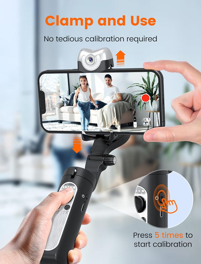 hohem iSteady V2S Smartphone Gimbal, 3-Achsen Handy Gimba mit AI Tracking, Tragbar und Faltbar, Andr