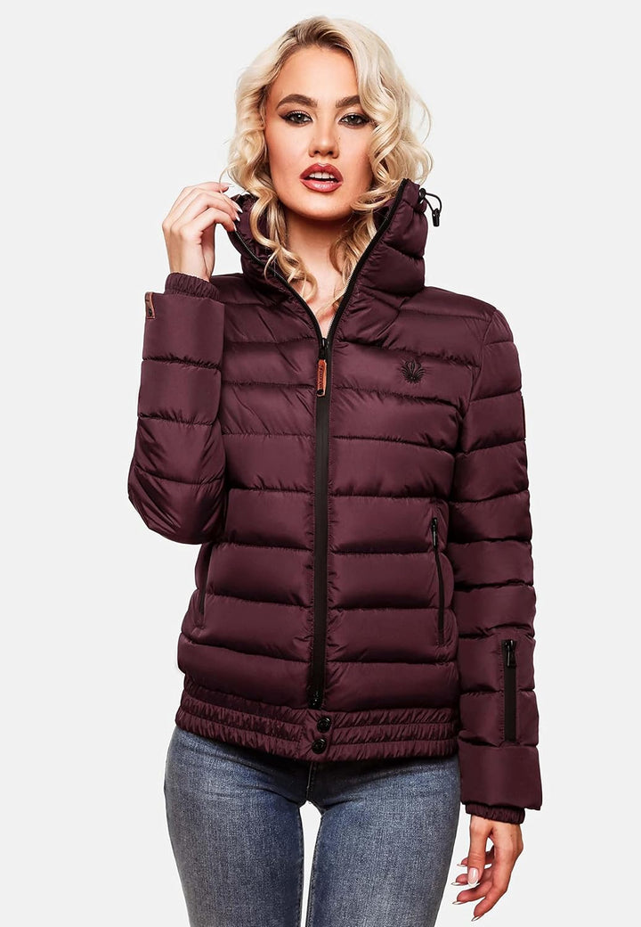 MARIKOO Damen Winter Steppjacke Poison XS-XL XS Wine, XS Wine
