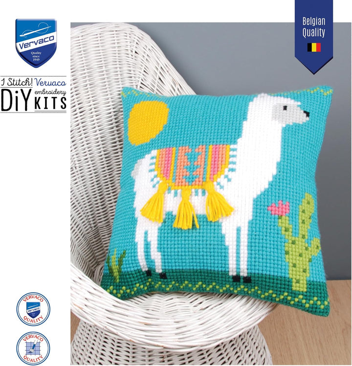 Vervaco Kreuzstichkissen Lama