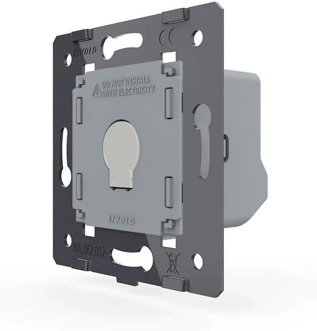 Glas Touch Lichtschalter Funkschalter Steckdosen Wechselschalter uvm in grau Kompatibel mit LIVOLO (