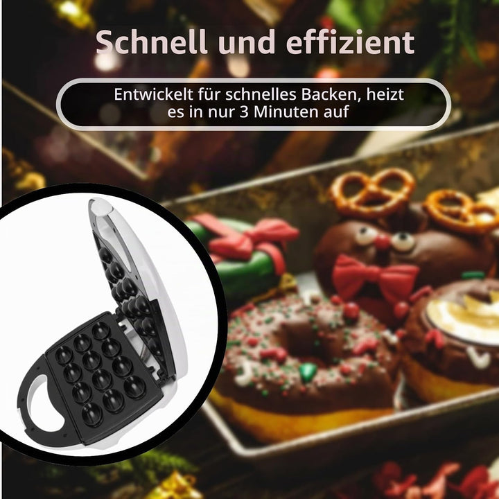 Cuifati Walnuss-Keksformer mit 12 Löchern, Doppelseitiger, Antihaftbeschichteter Elektrischer Nussfo