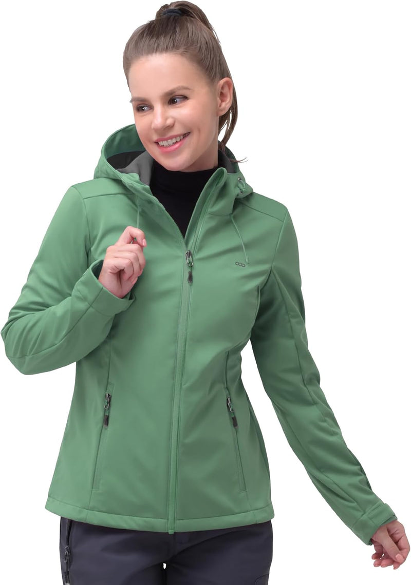 33,000ft Damen Softshelljacke Wasserdichte Winddichte Funktionsjacke Atmungsaktive Übergangsjacke Le