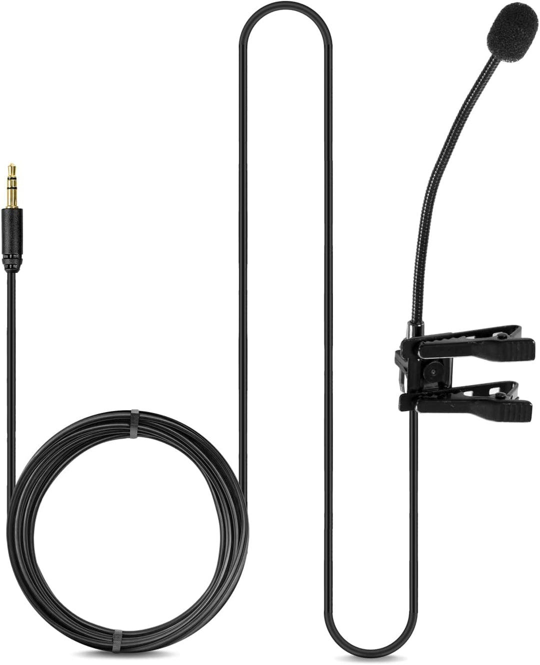 Movo ACM400 Flexibles omnidirektionales Schwanenhalsmikrofon für Motovlogging Moto Vlog Action Cam H