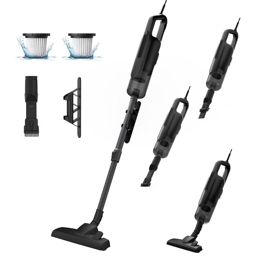 VersLife C8PRO Staubsauger mit Kabel, 30000Pa/600W stielstaubsauger mit Kabel, 6-in-1 Handstaubsauge