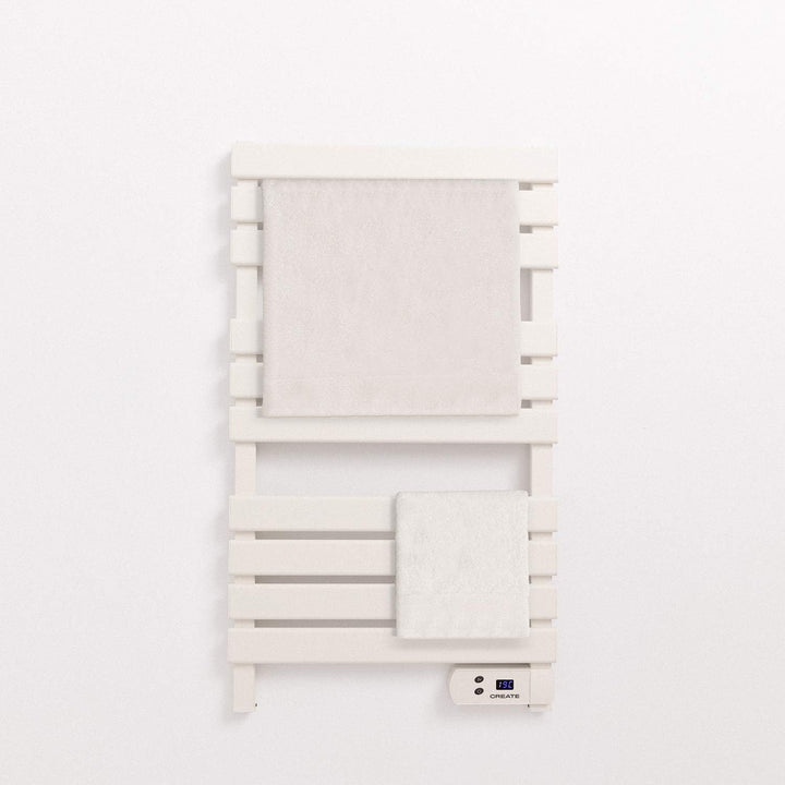 CREATE / WARM Towel 500W / Elektrischer Badheizkörper Weiss / 96,9x55x5cm / Für Boden oder Wand, Tim