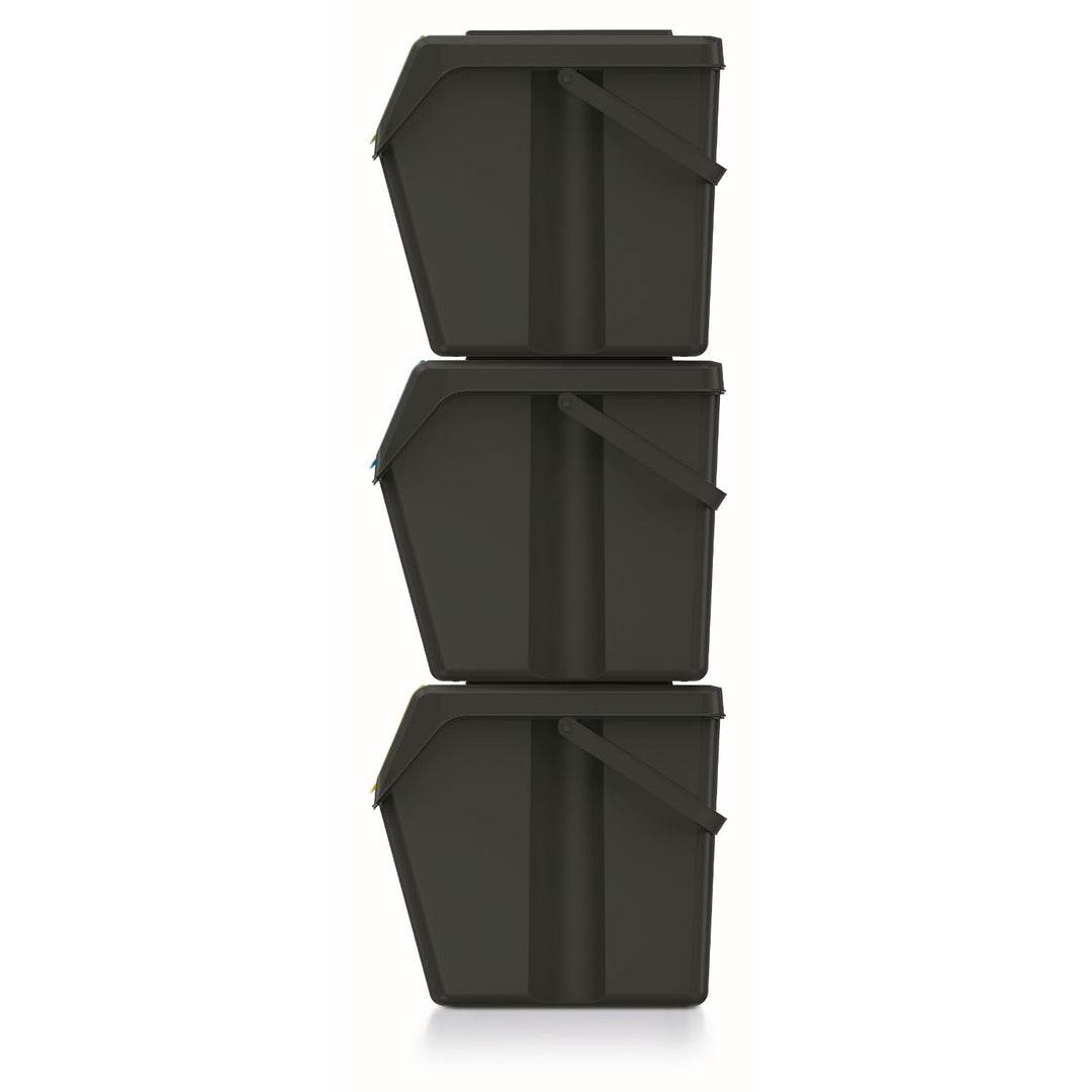 Keden Sortibox Mülltrennsystem 3x25L Set Mülltrennungsbehälter Recycling Recyclingbehälter Abfallsor