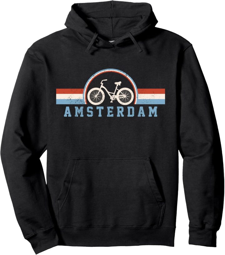 Amsterdam Niederlande Holland Fahrrad Vintage Geschenk Pullover Hoodie