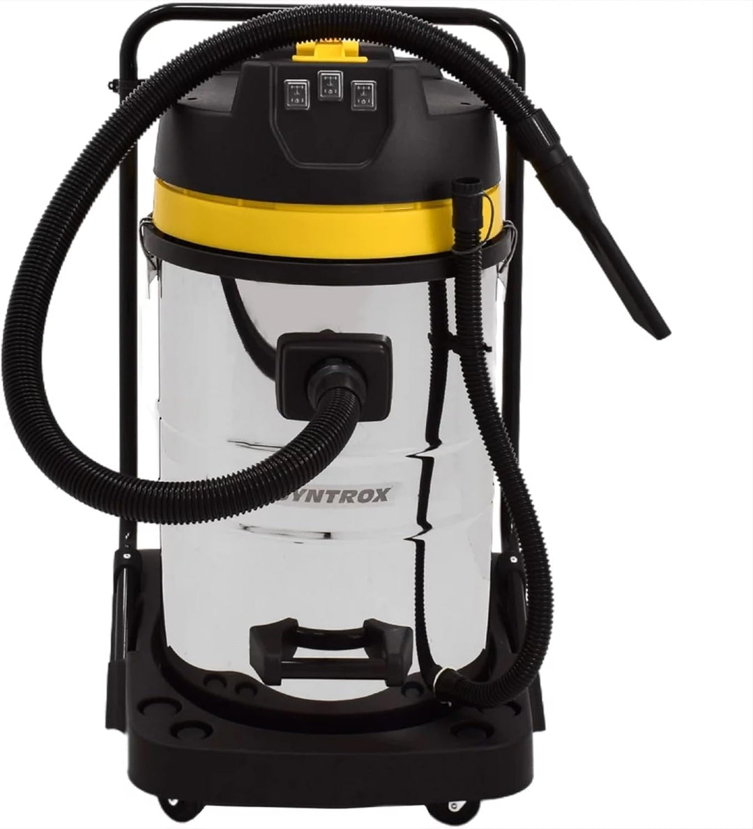 Syntrox Germany Industriesauger Samaka XL Edelstahl, 3 Saugturbinen, Grossraumsauger, Leistungsstark