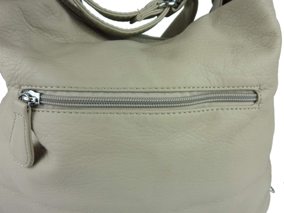 kennydoo Rucksacktasche I 2in1 Damen Rucksack und Handtasche in Einem I Schultertasche einfarbig uni
