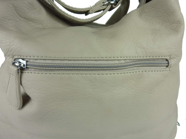 kennydoo Rucksacktasche I 2in1 Damen Rucksack und Handtasche in Einem I Schultertasche einfarbig uni