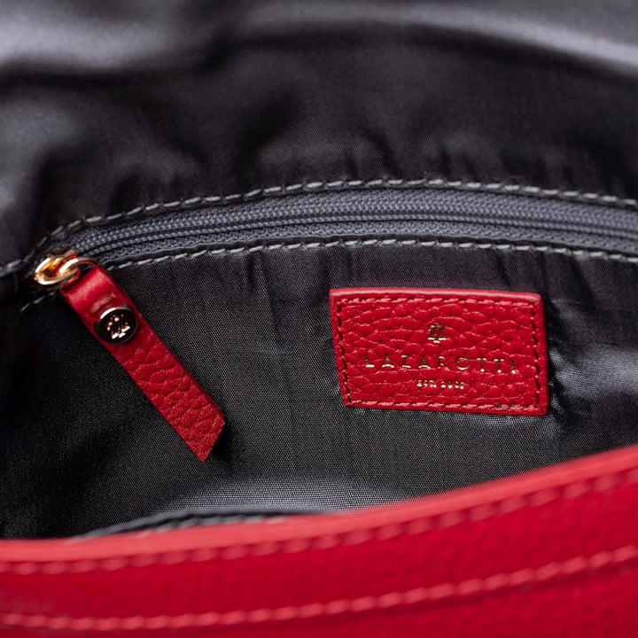 Lazarotti Bologna Leder Umhängetasche Damen | verstellbarer Schulterriemen | mittelgrosse Crossbody