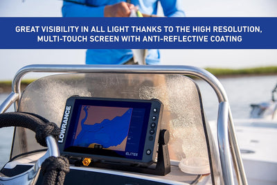 Lowrance Elite FS 9 Fischfinder mit 3-in-1 Active Imaging Wandler, vorgeladen, C-MAP Konturen+Grafik