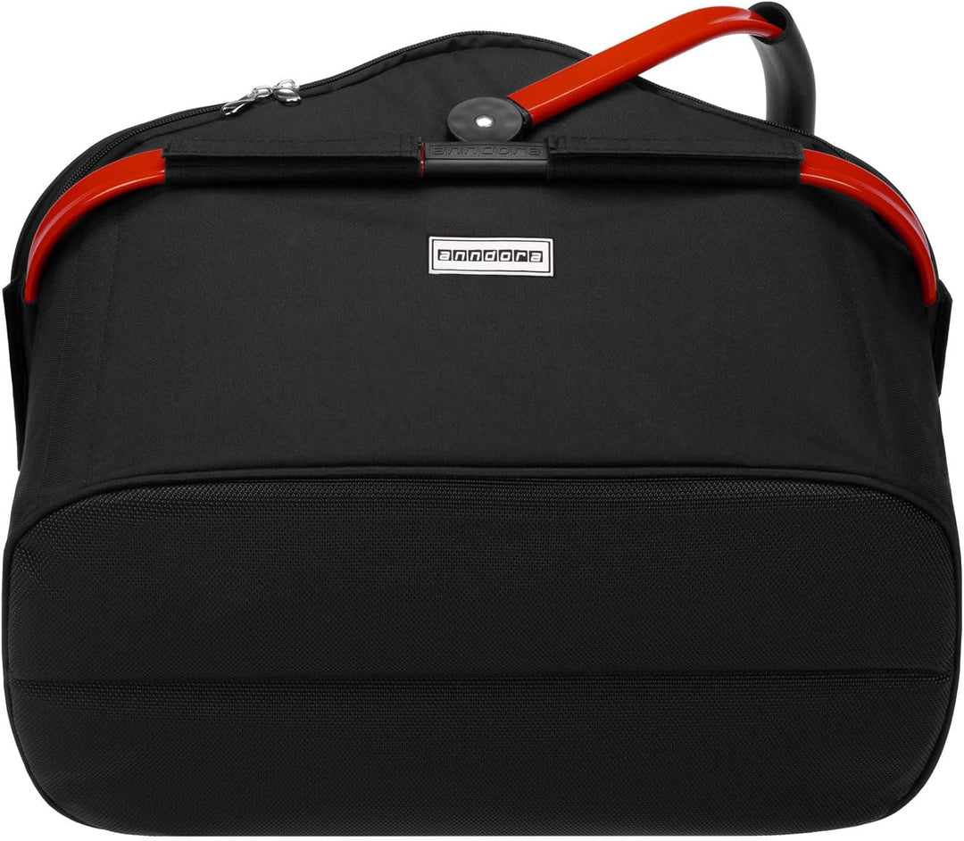 anndora Einkaufskorb 25 Liter ISO Picknick Kühlkorb Schwarz - Rahmen Rot Iso: Schwarz Rahmen Rot, Is