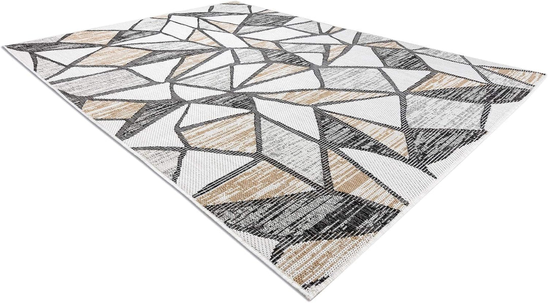 rugsx Teppich SISAL Cooper Mosaik Innen &amp; Aussen Hochwertiges Flachgewebe Schlafzimmer/Terrasse/Balk
