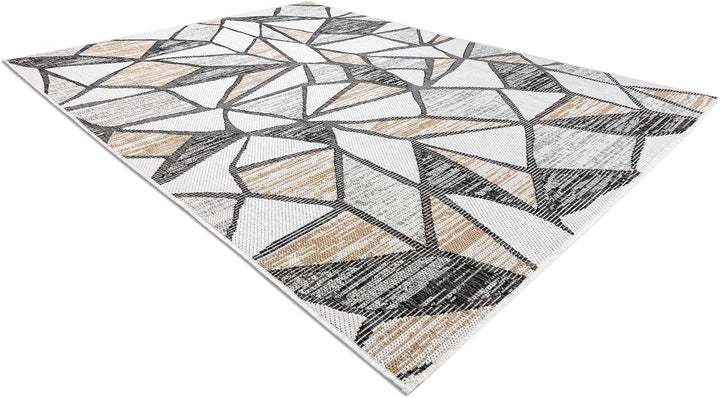 rugsx Teppich SISAL Cooper Mosaik Innen &amp; Aussen Hochwertiges Flachgewebe Schlafzimmer/Terrasse/Balk