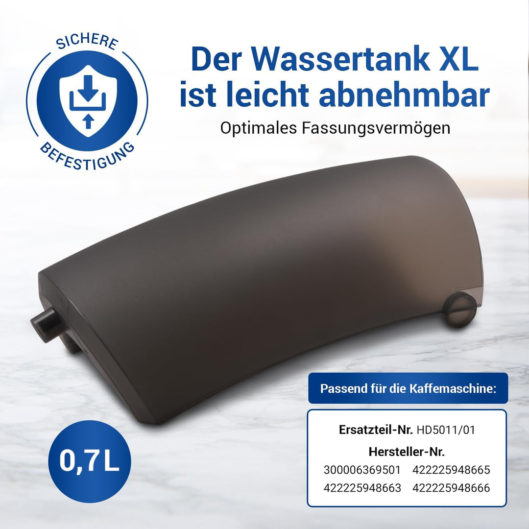 VIOKS Wasserbehälter 0,7 L Ersatz für Philiрs Senseo Wassertank HD5011/01 422225948665 422225948666