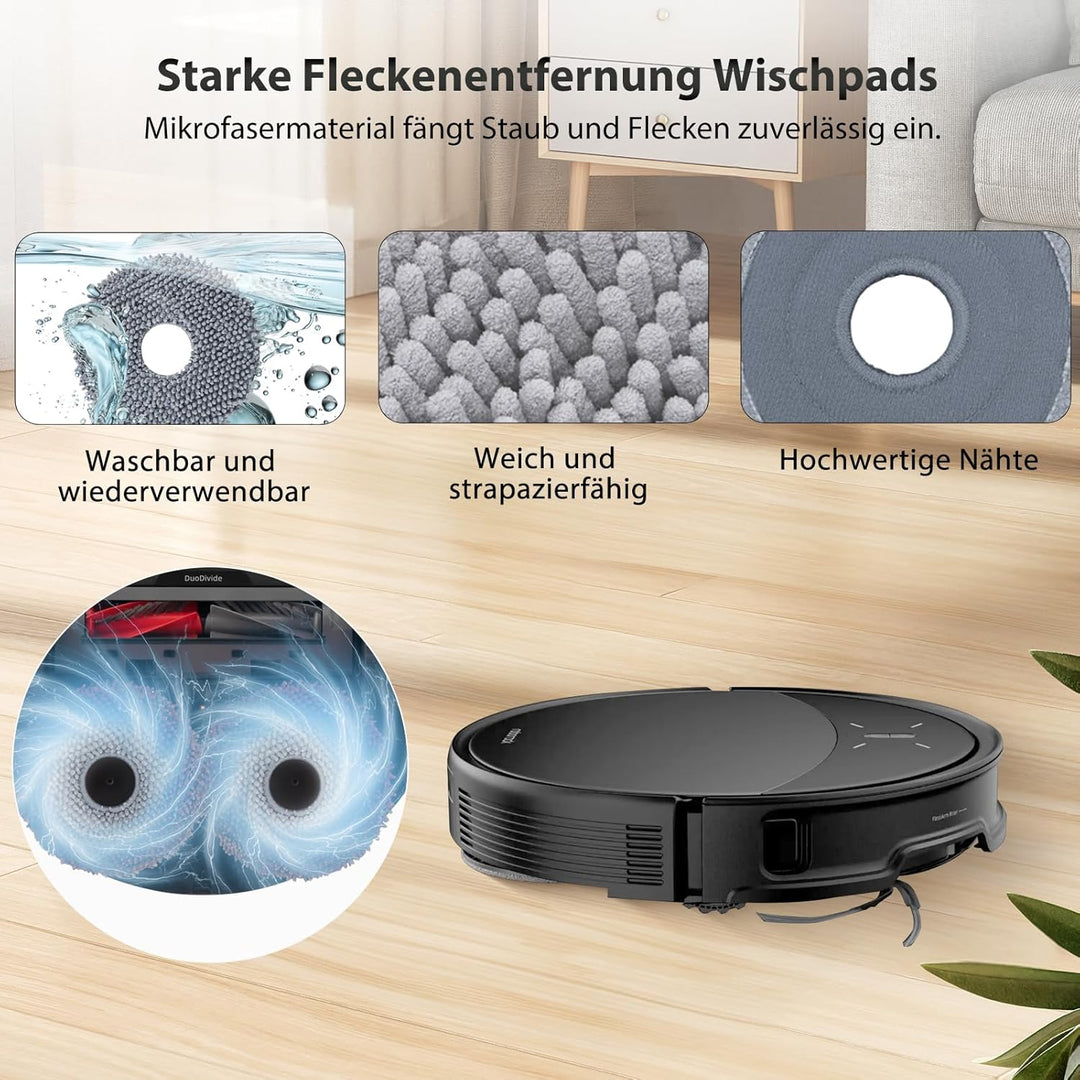 24 Stück Zubehör für Roborock Saros 10R/Qrevo CurvX Staubsauger, Ersatzteile mit 1 Paar Hauptbürste,