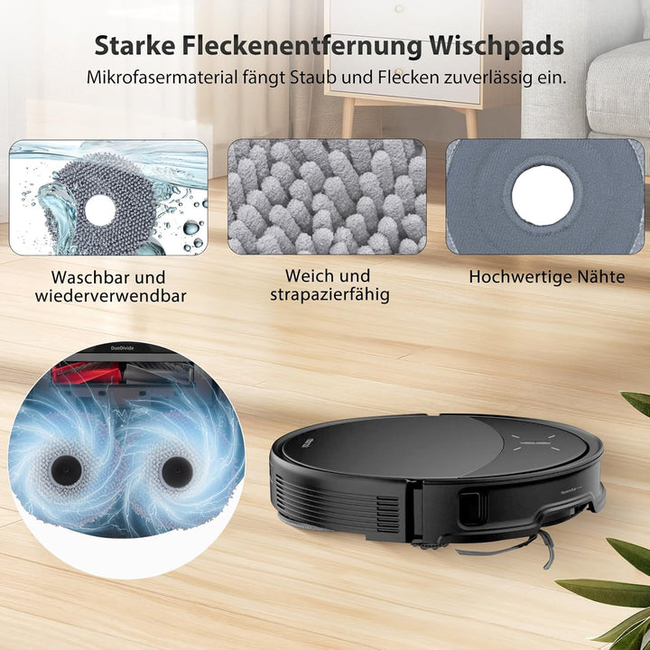 24 Stück Zubehör für Roborock Saros 10R/Qrevo CurvX Staubsauger, Ersatzteile mit 1 Paar Hauptbürste,