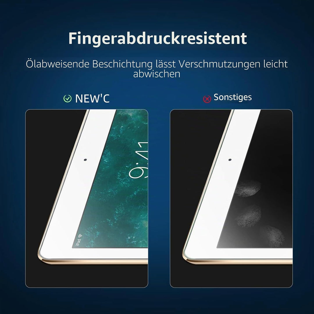 NEW'C 2 Stück, Schutzfolie für iPad Air 3 10,5 Zoll (2019), iPad Pro 10,5 Zoll (2017) und ein Ausric