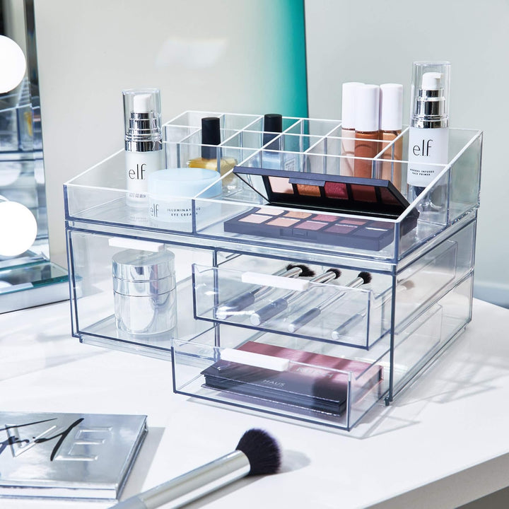 iDesign Make-up Organizer, Schmink Aufbewahrung mit 3 Schubladen aus der Signature Series by Sarah T