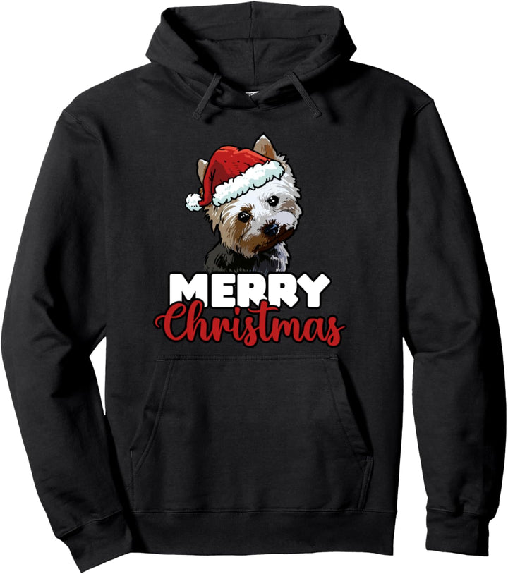 Merry Christmas Yorkshire Terrier Hundelieber Geschenk Pullover Hoodie