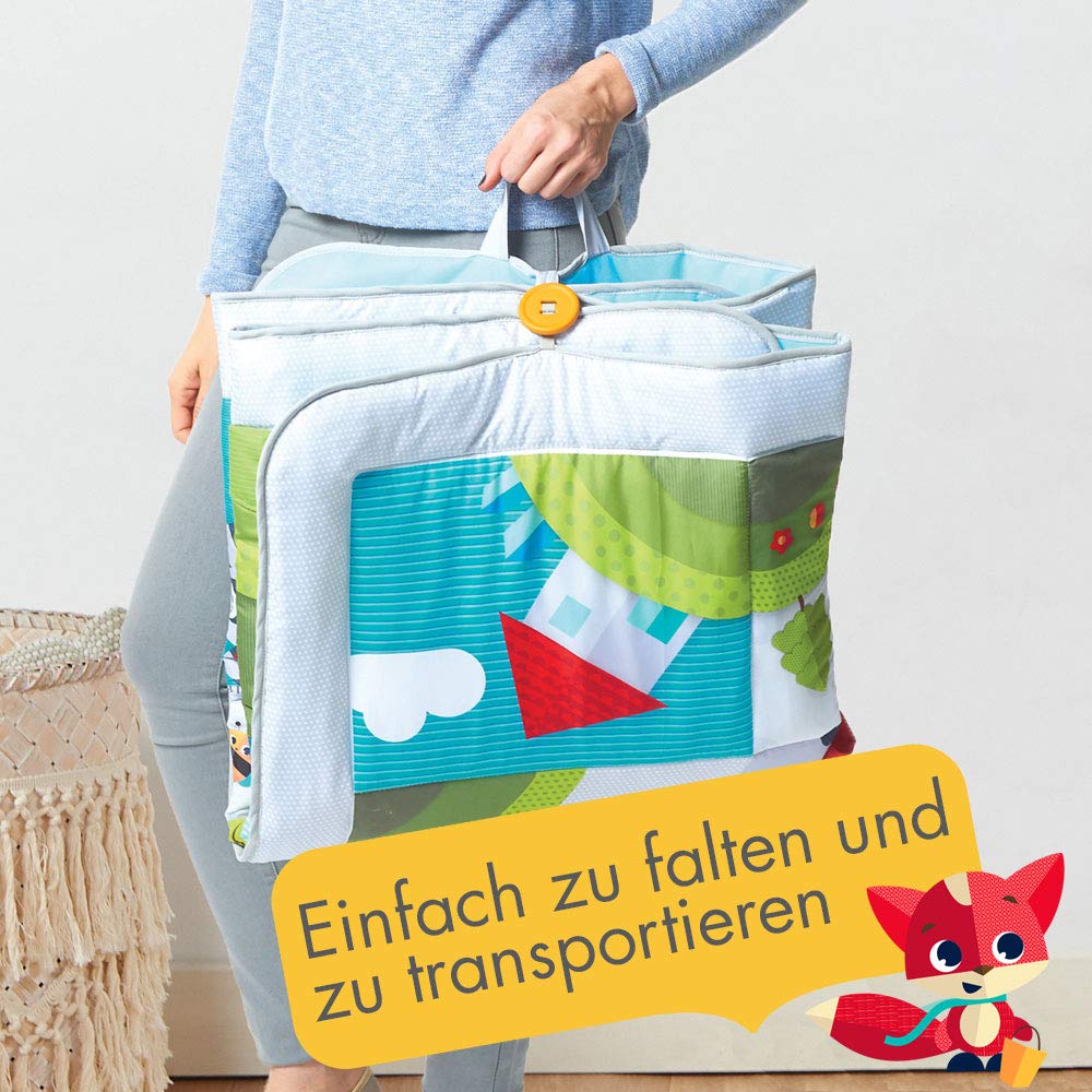 Tiny Love Baby Krabbeldecke "Super Mat" - Meadow Days Design, grosse Baby-Spieldecke im modernen Des
