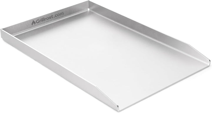 Grillrost.com Das Original Edelstahl Grillplatte | Plancha 49x32,5cm - passend für Weber Genesis I |
