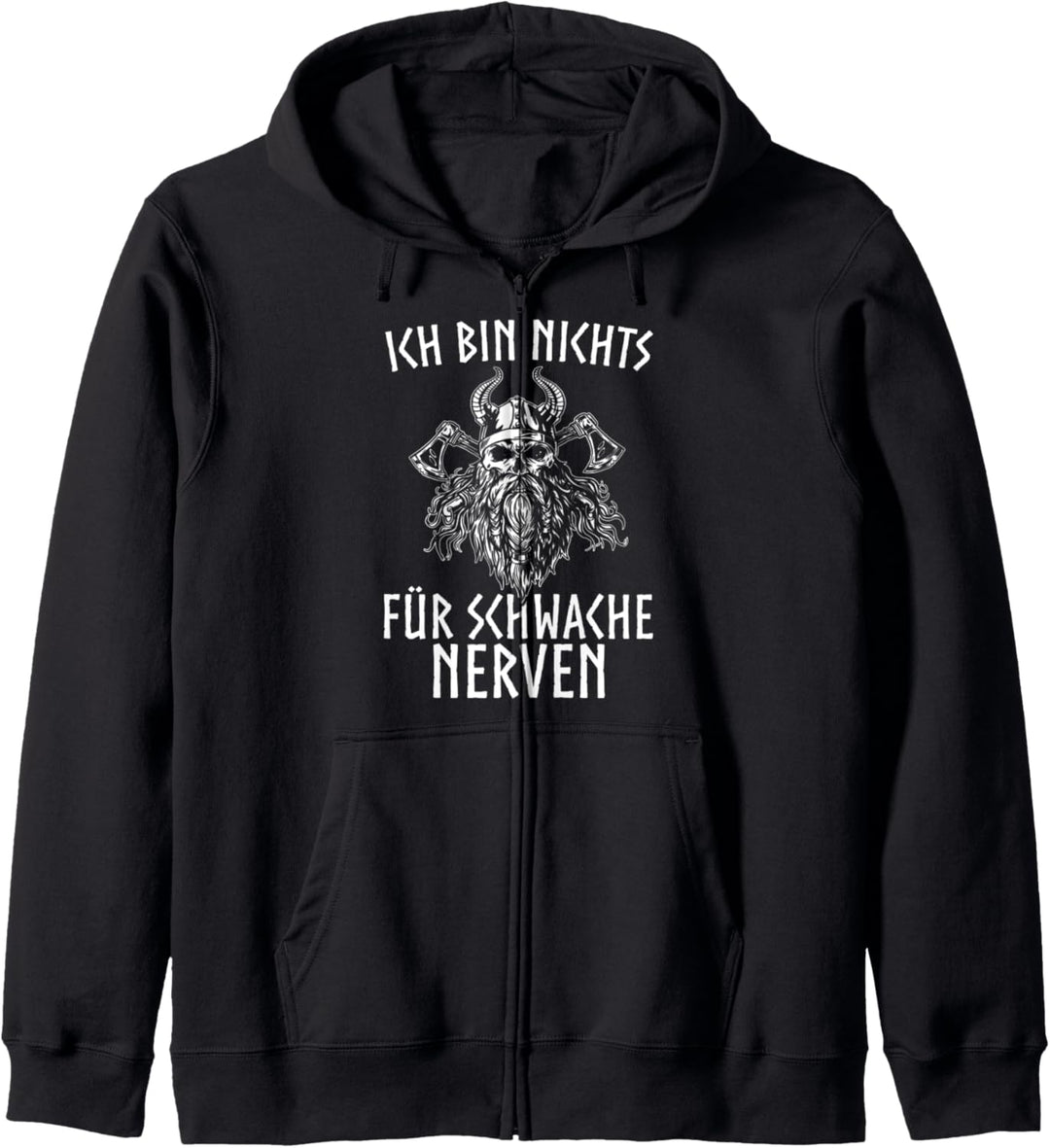 Ich bin nichts für schwache Nerven Wikinger Kapuzenjacke