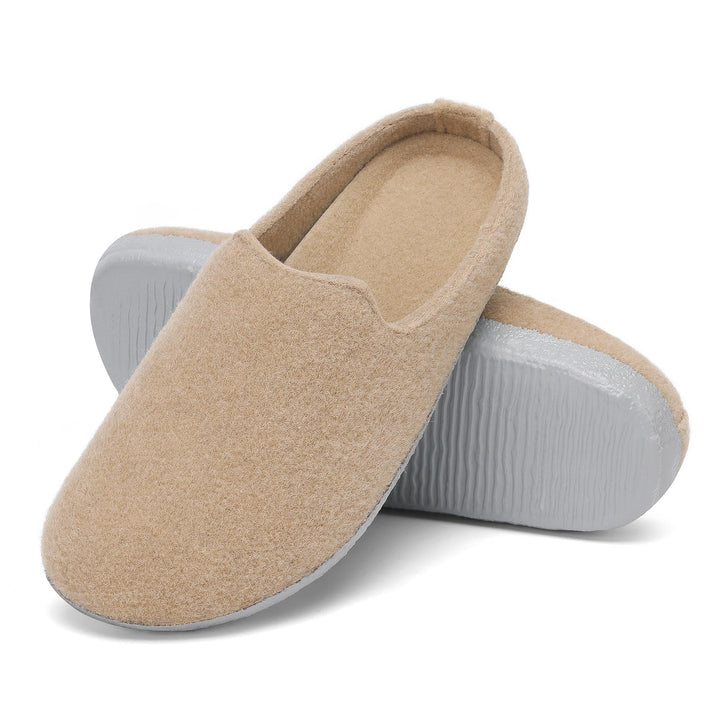 Mishansha Filz Hausschuhe Winter Bequem Filzpantoffeln für Damen Herren Gr.36-48 38 EU Aprikose, 38