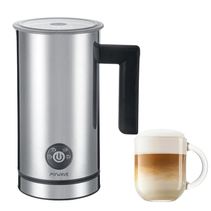 MYWAVE 8436587301094 Milchaufschäumer Sorgt für Perfekten Schaum, Stainless Steel