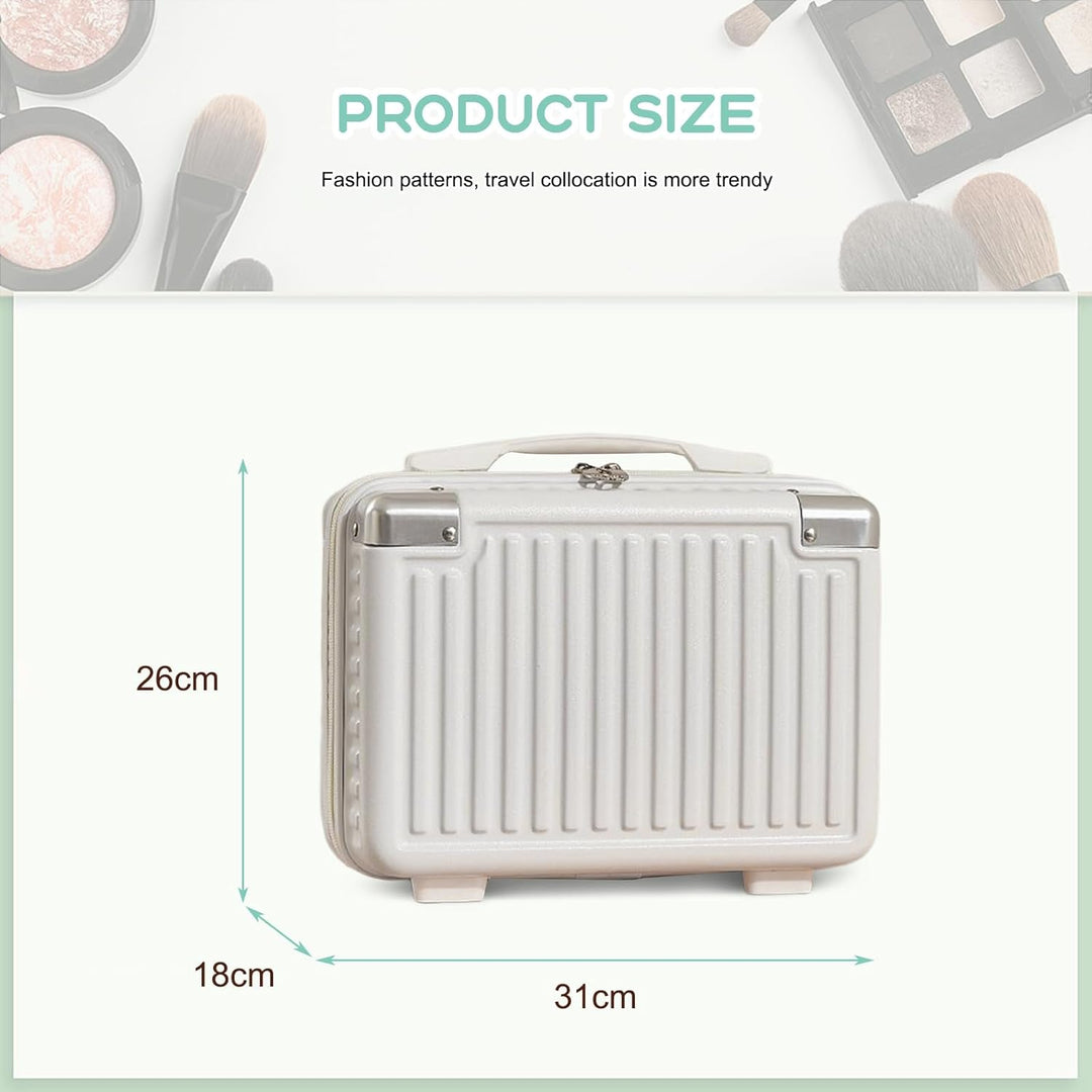 Balakaka Kosmetikkoffer mit Handgriff 31x18x26 cm, 14L Beautycase Damen mit Elastischem Band, Tragba