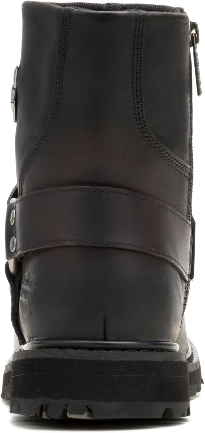 Harley-Davidson Men's Rambert 7-Inch Black Leather Motorcycle Boots D93491 40 EU Schwarz, 40 EU Schw