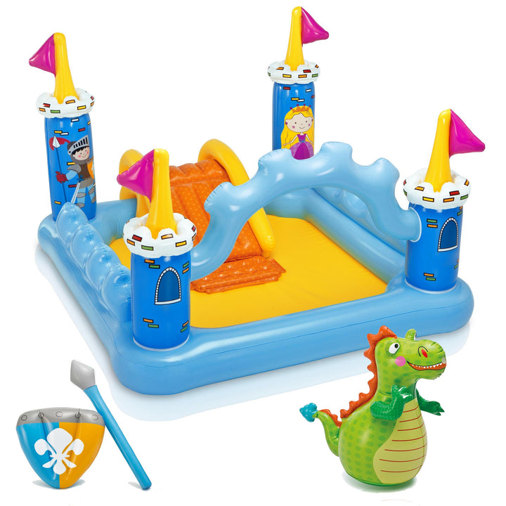 Intex 57138 - Spielcenter mit Wasserstrahlen, Schlossform, 185 x 152 x 107 cm