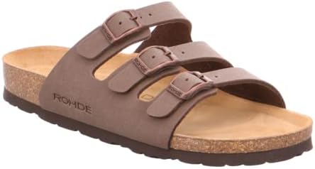 Rohde Alba 5618 Damen Pantoletten Clogs Weite G 37 EU Braun, 37 EU Braun