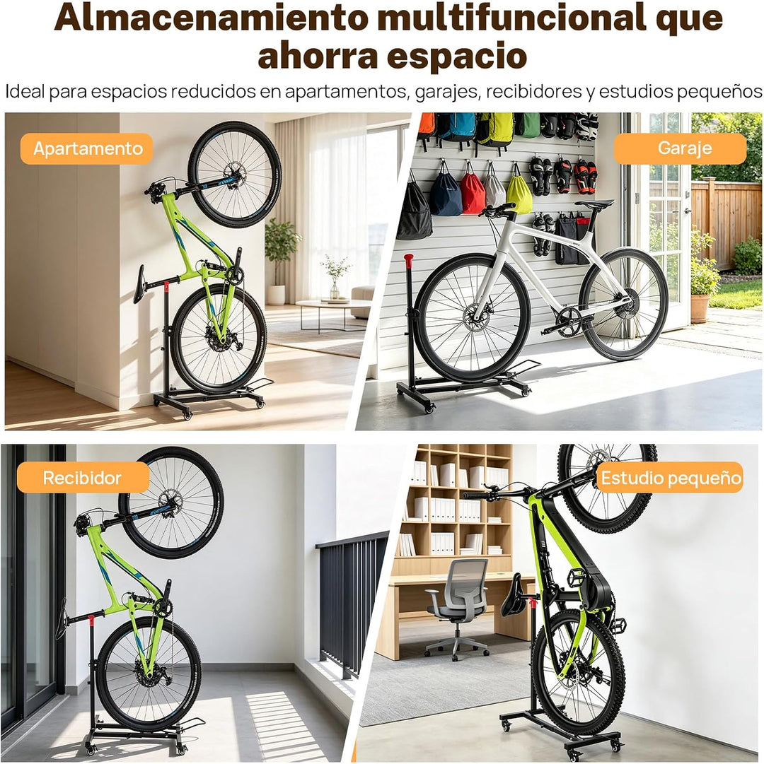 Vertikaler Fahrradständer, Freistehender Indoor-Fahrradständer Aufrechter Fahrradbodenständer mit ei